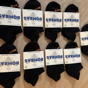 Nine (9) Pair xs Bombas  Black Athletic Socks